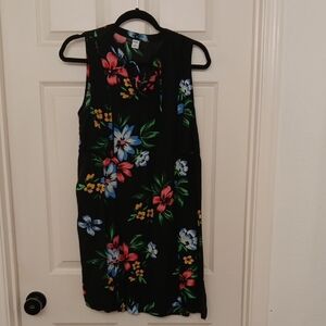 Old Navy Black Floral Mini Dress